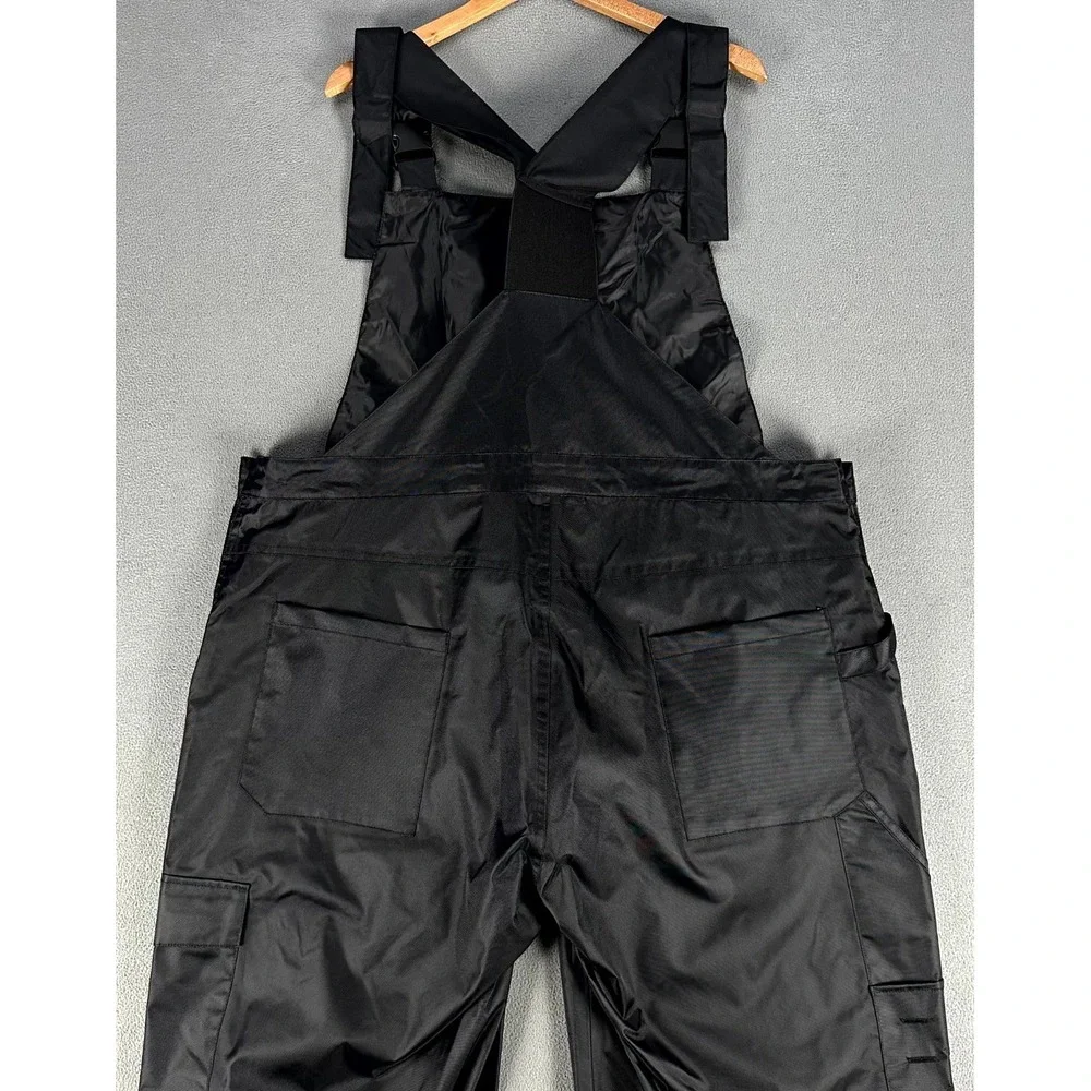 Frogg Toggs Bibbs Overalls Mens 2XL Black StormWatch Waterproof Breathable New - Picture 4 of 13